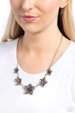 Wallflower Wonderland - Purple Necklace