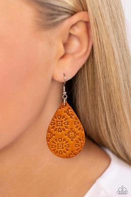 Stylishly Subtropical - Orange Earrings