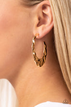 Load image into Gallery viewer, Make a Ripple - Gold Earrings