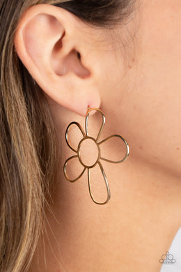 Rustic Rarity - Gold Earrings