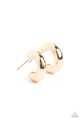 Catwalk Curls - Gold Earrings