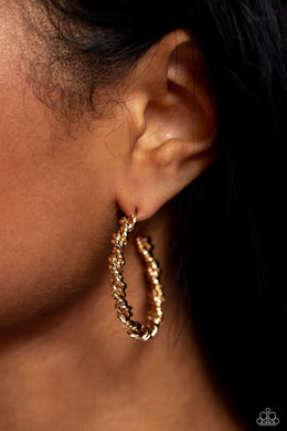 Braided Bravado - Gold Earrings