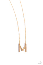 Load image into Gallery viewer, Leave Your Initials - Gold - &quot;M&quot; Necklace