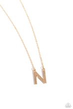 Load image into Gallery viewer, Leave Your Initials - Gold - &quot;N&quot; Necklace