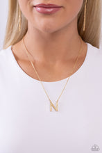 Load image into Gallery viewer, Leave Your Initials - Gold - &quot;N&quot; Necklace