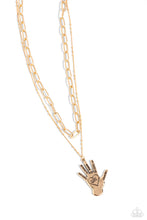Load image into Gallery viewer, Giving a Hand - Gold Necklace