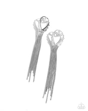 Load image into Gallery viewer, Elongated Effervescence - White Earrings