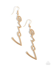 Load image into Gallery viewer, Light-Catching Letters - Gold Earrings