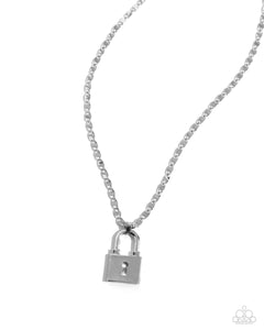 Locked Lesson - Silver Necklace