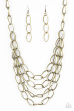 Load image into Gallery viewer, Chain Reaction - Brass Necklace