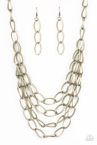 Chain Reaction - Brass Necklace