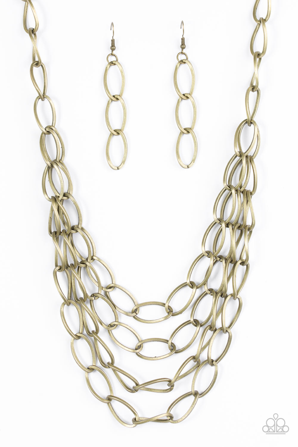 Chain Reaction - Brass Necklace