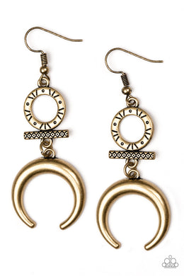 Majestically Moon Child - Brass  Earrings **Pre-Order**