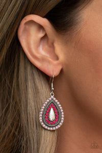 Beaded Bonanza - Pink Earrings