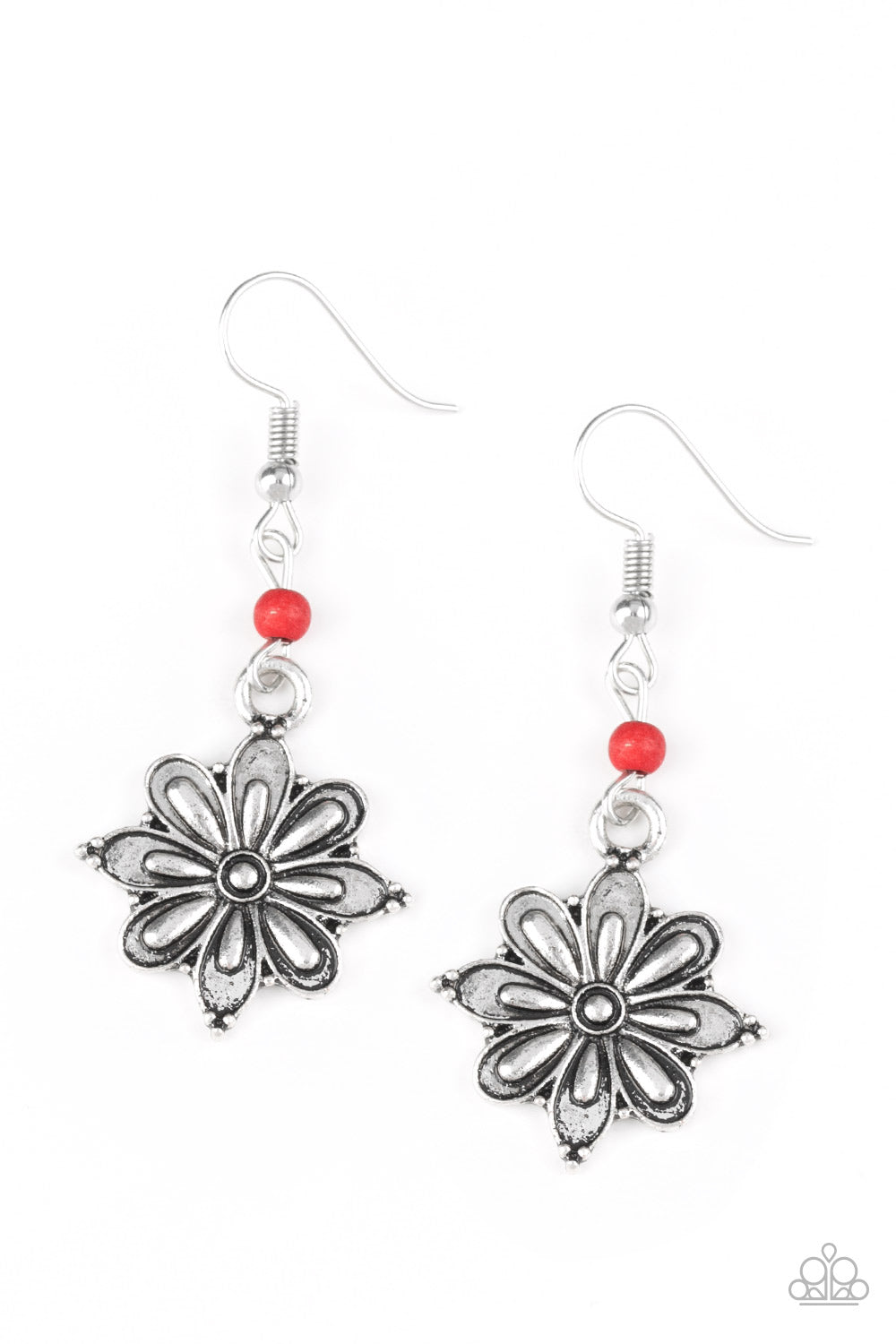 Cactus Blossom - Red Earrings