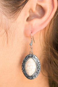 Desert Harvest - White Earrings