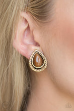Load image into Gallery viewer, Noteworthy Shimmer - Brass Earrings **Pre-Order**