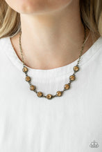 Load image into Gallery viewer, Starlit Socials - Brass Necklace