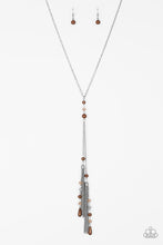 Load image into Gallery viewer, Timeless Tassels - Brown Necklace