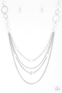 Bubbly Bright - White Necklace
