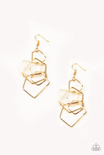 Load image into Gallery viewer, Five-Sided Fabulous - Gold Earrings