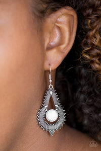 Zoomin Zumba - White Earrings