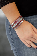 Load image into Gallery viewer, Rebel In Rhinestones - Red Bracelet