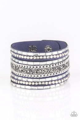 Rhinestone Rumble - Blue Bracelet **Pre-Order**