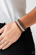 Load image into Gallery viewer, Rollin In Rhinestones - Brown Bracelet
