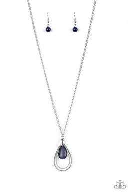 Teardrop Tranquility - Blue Necklace
