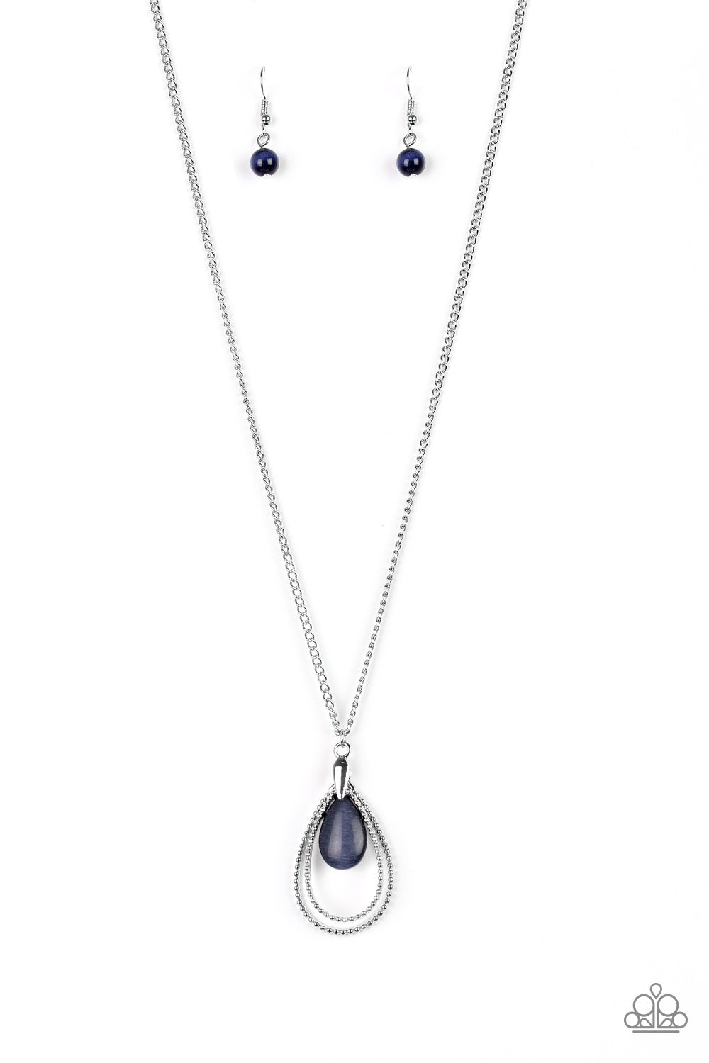 Teardrop Tranquility - Blue Necklace