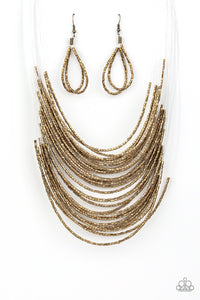 Catwalk Queen - Brass Necklace