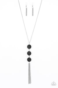 Triple Shimmer - Black Necklace