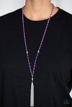 Load image into Gallery viewer, Tassel Takeover - Purple Necklace
