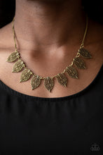Load image into Gallery viewer, Leafy Lagoon - Brass Necklace **Pre-Order**