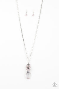 Crystal Cascade - Pink Necklace