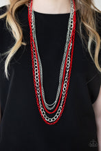 Load image into Gallery viewer, Industrial Vibrance - Red Necklace