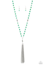 Load image into Gallery viewer, Tassel Takeover - Green Necklace