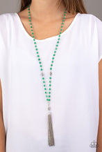 Load image into Gallery viewer, Tassel Takeover - Green Necklace