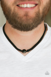 Go Climb A Mountain - Black Necklace