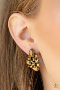 Galaxy Glimmer - Brass Earrings
