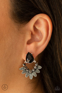 Crystal Canopy - Black Earrings