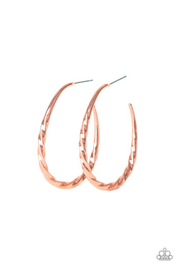 Twisted Edge - Copper Earrings