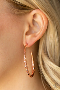Twisted Edge - Copper Earrings