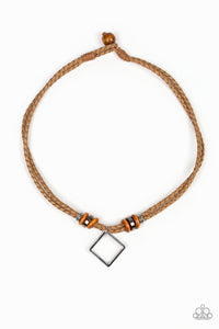 Pier Square - Brown Necklace