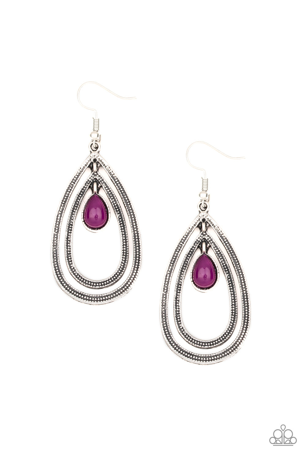Drops of Color - Purple Earrings
