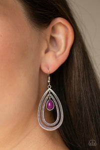 Drops of Color - Purple Earrings
