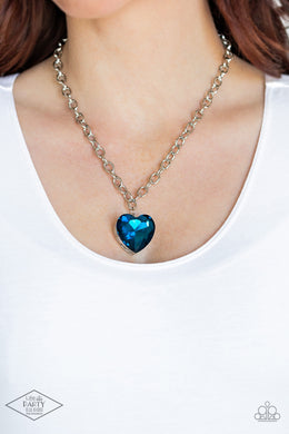 Flirtatiously Flashy - Blue Necklace