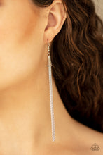 Load image into Gallery viewer, Shimmery Streamers - Silver Earrings