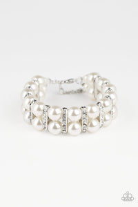 Glowing Glam - White Bracelet